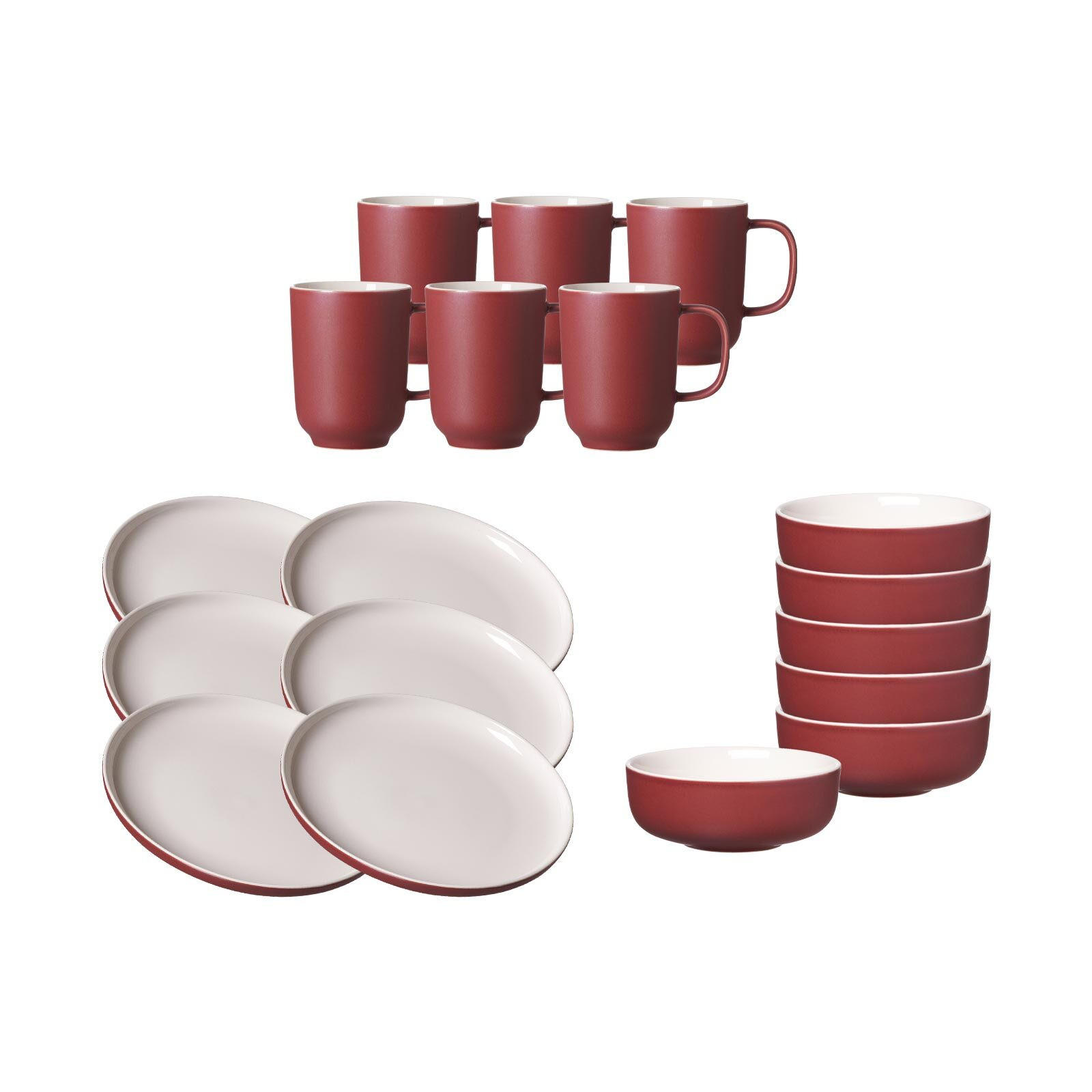 FRÜHSTÜCKSSERVICE Jasper beere 18er Set - Beere, Keramik (1/1/1cm) - Ritzenhoff Breker