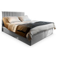 BOXBETT MURLO 140x200 cm mit Matratze und Topper - Hellgrau - Hellgrau, Holz (140/200cm) - MASSENO