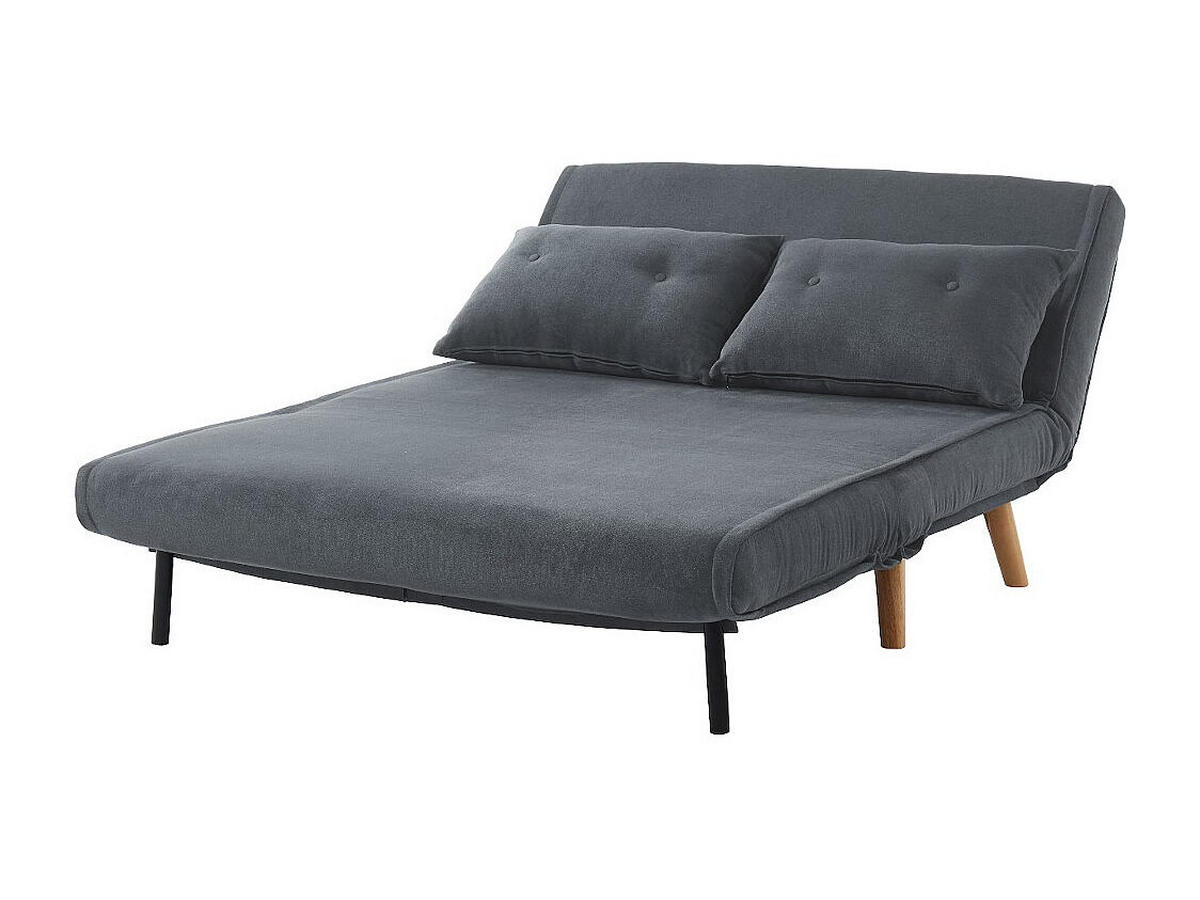 SCHLAFSOFA - 2 Personen - stoff - grau Valerio - Grau, Textil (120/74/74cm) - Vente-Unique