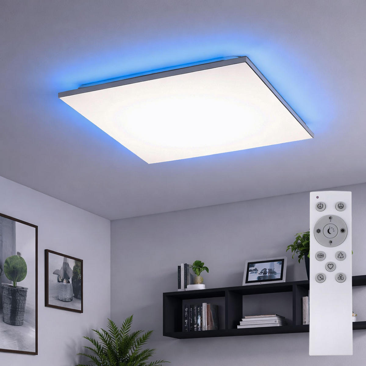 LED DECKENLEUCHTE RGB Weiß - Weiß, Metall (45/45/7cm)