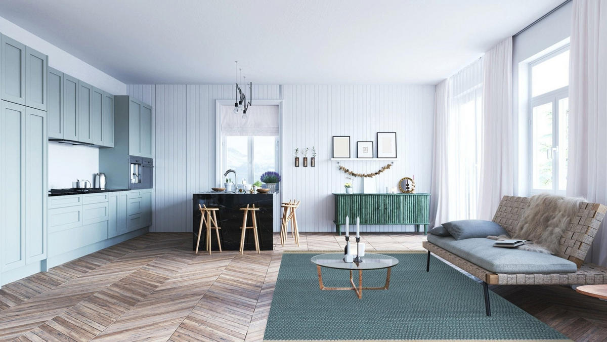 TEPPICH aus Naturmaterial grün - Grün, Naturmaterialien (160/230cm) - AFK Living