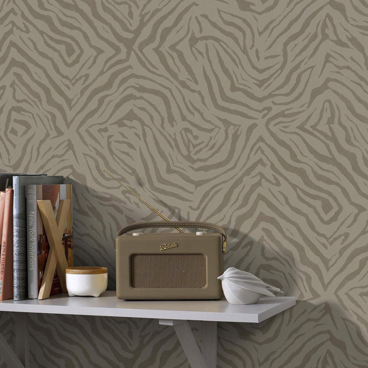 VLIESTAPETE - Zaya warm taupe - Braun, Papier/Kunststoff (52/1000cm) - Superfresco Easy