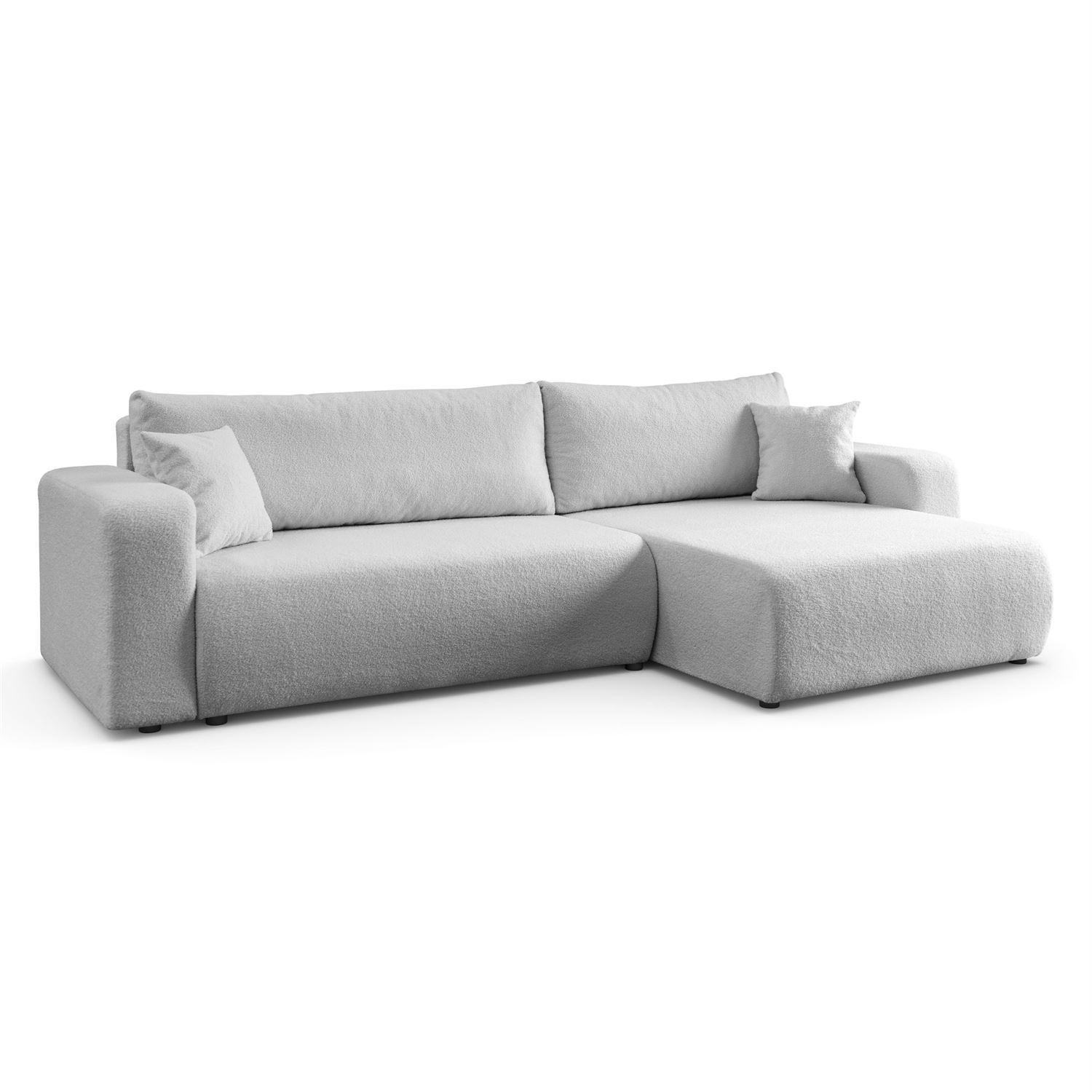 ECKSOFA VESPO XL mit Schlaffunktion und Bettzeugkasten - Grau, Textil (267/143cm) - Lookway