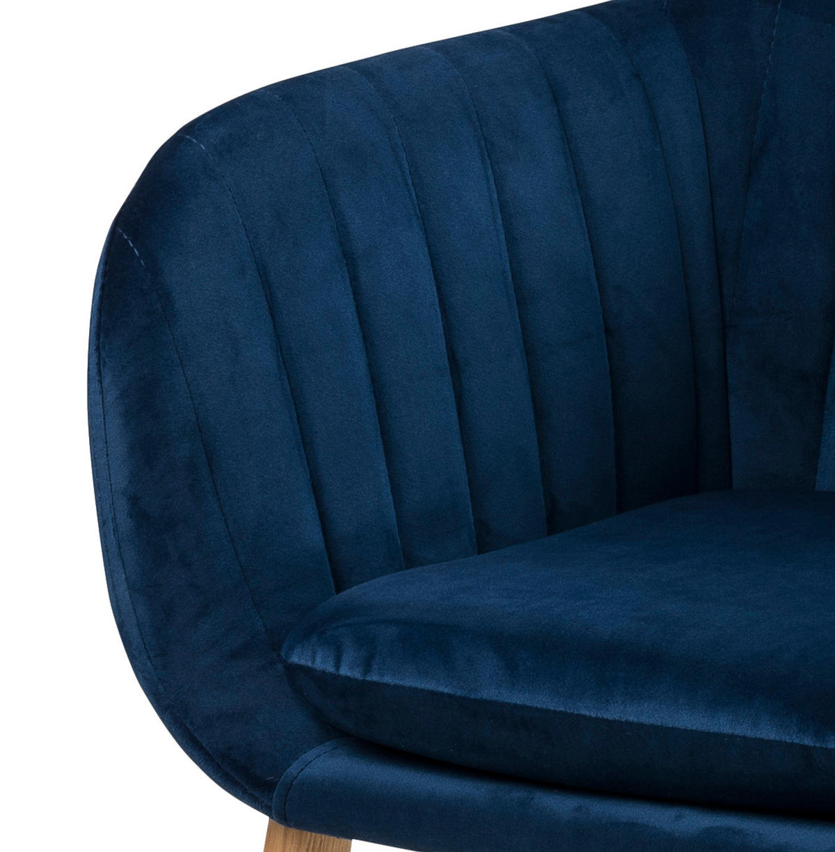 ARMLEHNENSTUHL - Textil / Massivholz - Eichefarben/Dunkelblau, Eichenholz/Holz (57/83/61cm) - home24