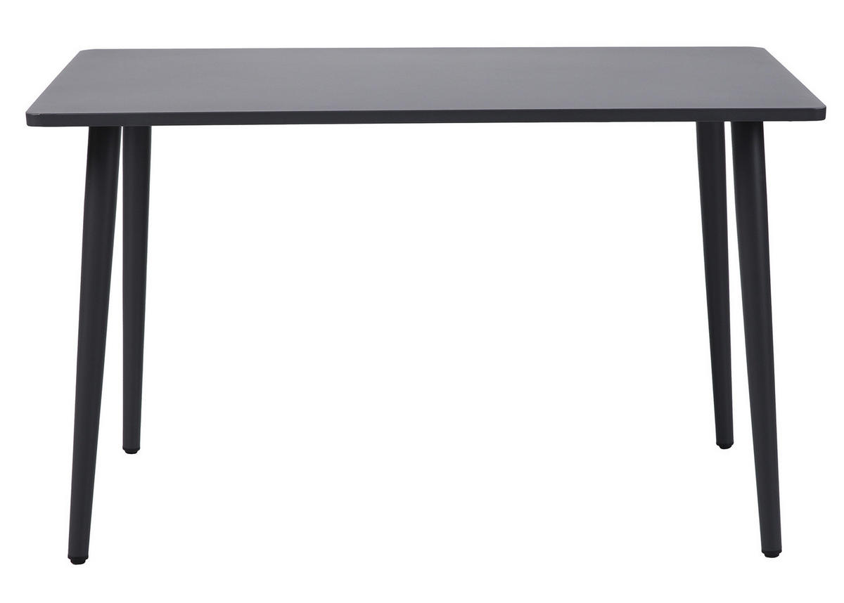 GARTENTISCH Rotherham - aus Stahl, Oberfläche dunkelgrau pulverbeschichtet 70x120x72 cm - Schwarz, Metall (120/70/72cm) - TPFGarden
