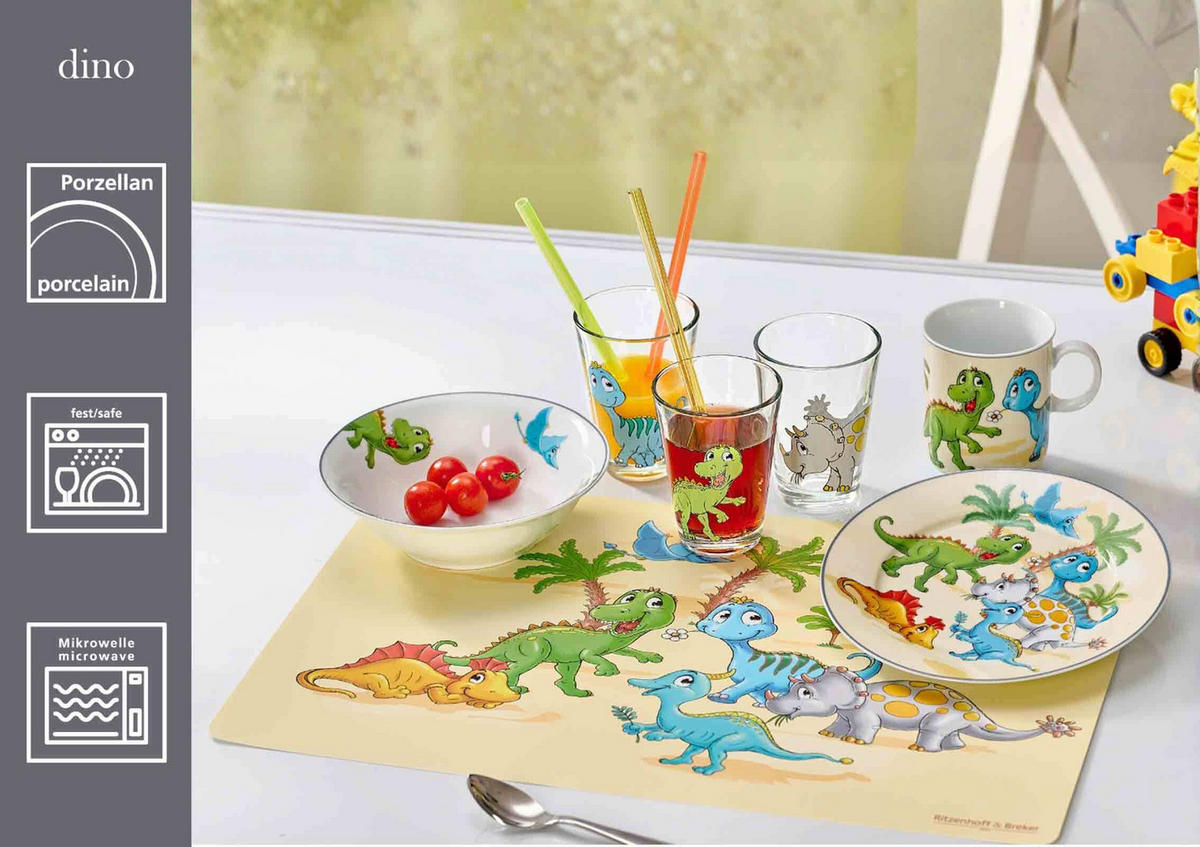 TISCHSET Dino bunt 45 x 30 cm - Multicolor, Kunststoff (45/30/0.1cm) - Ritzenhoff Breker