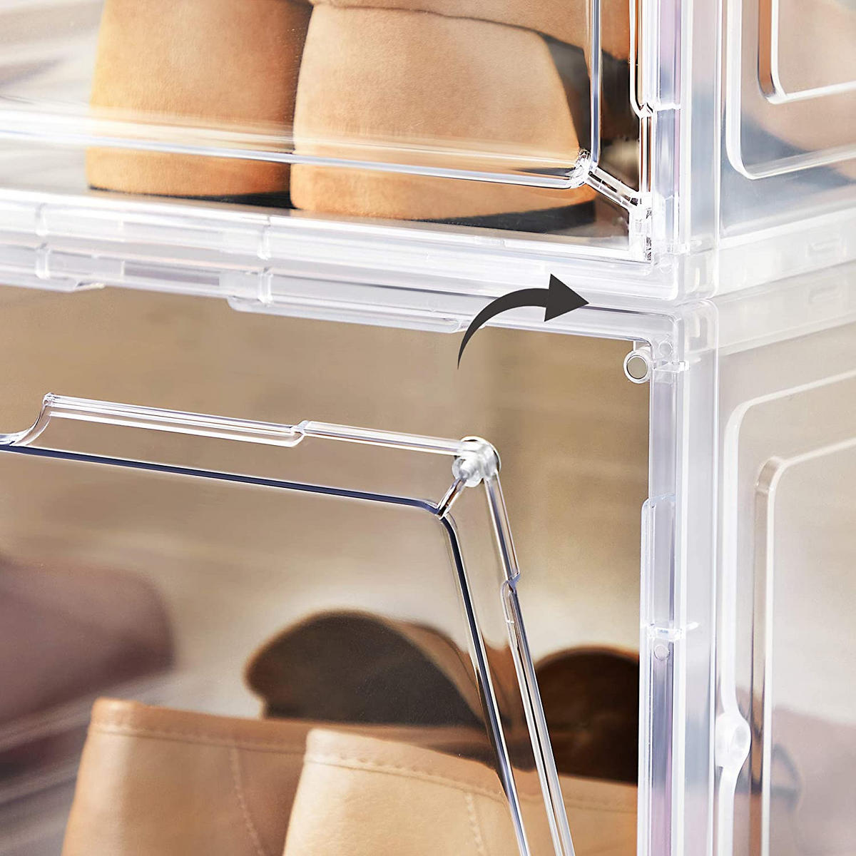 SCHUHBOX SCHUHORGANIZER 12ER-SET - Transparent, Kunststoff (33/25.5cm) - Hansiro
