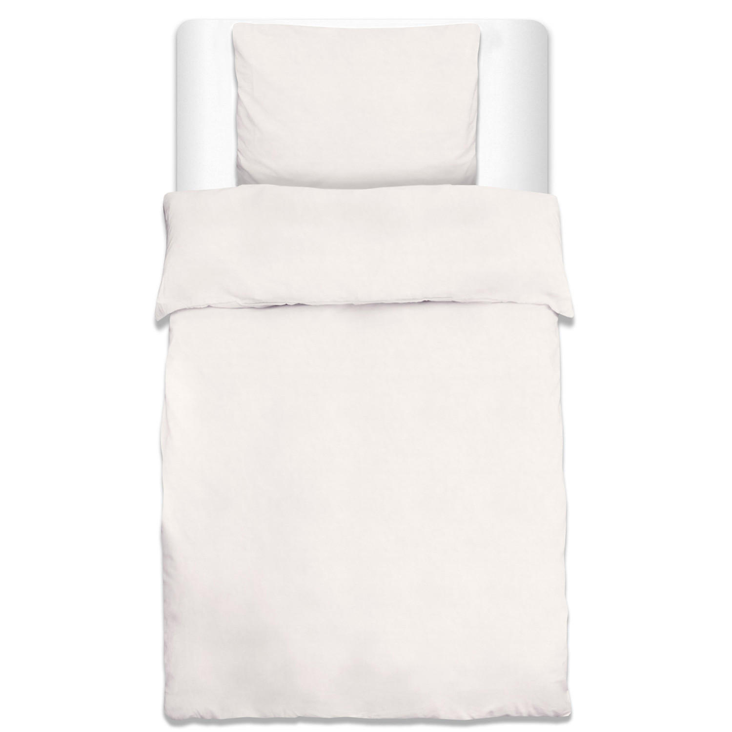BETTWÄSCHE Julie 135/200 cm + Kissenbezug 80/80 cm Weiß Renforcé - Weiß, Textil (135/200cm)