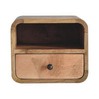 NACHTTISCH Levitate - Beige/Messingfarben, Holz/Metall (30/25/25cm) - Artisan Furniture