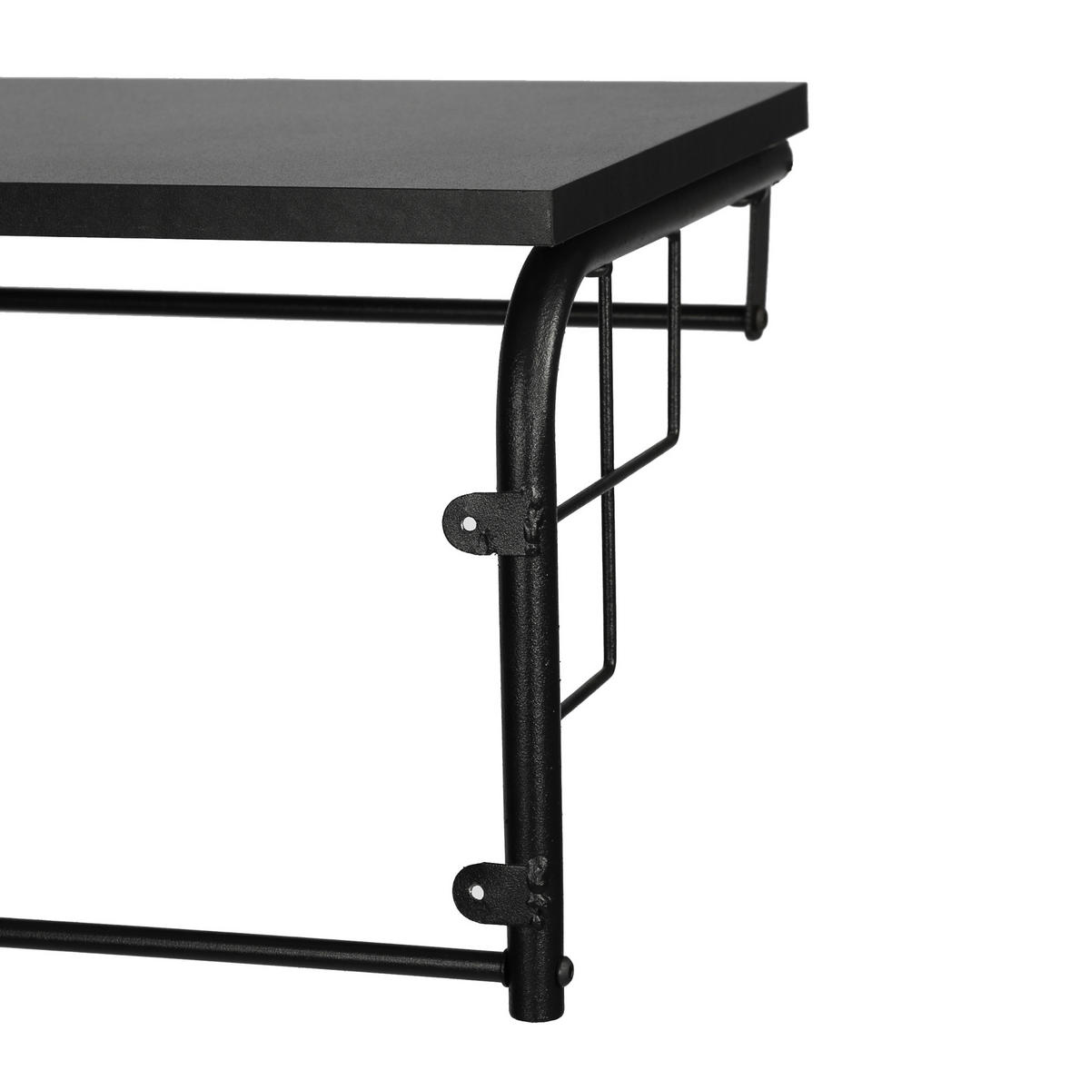 NÁSTĚNNÁ SKŘÍŇ Ølstykke - černá, kov (110/27/30cm) - [en.casa]