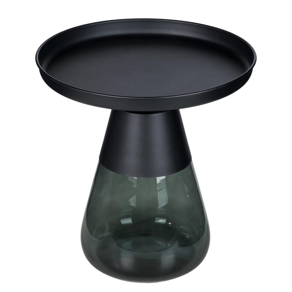 COUCHTISCH - Glas / Metall - Grau/Grün, Glas/Metall (53/53/53cm) - home24