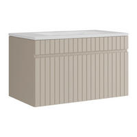 EINZELWASCHTISCH - 80cm x 46cm - MDF - beige - SATARA - Beige, Holz (80/46/46cm) - Vente-Unique