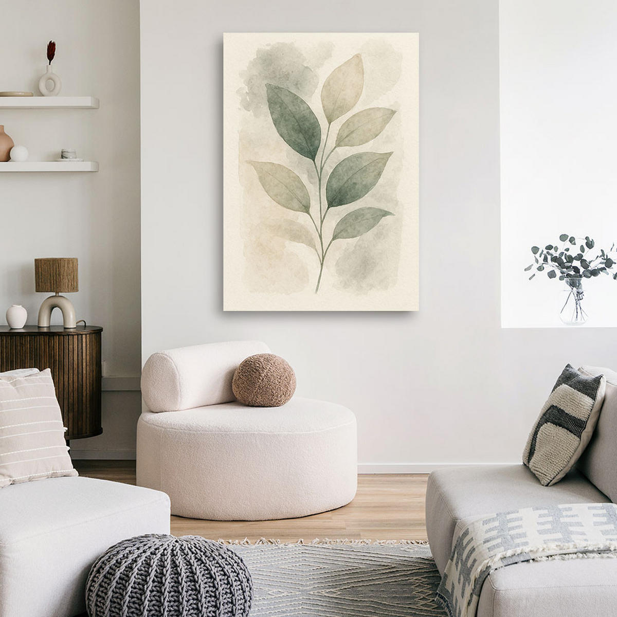 LEINWANDBILD Natur und Botanik 70x100cm - Beige, Textil (70/100cm) - Feeby