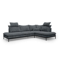 ECKSOFA Leafy Anthrazit 293 cm - Anthrazit, Textil (293/90/198cm) - Pillovely