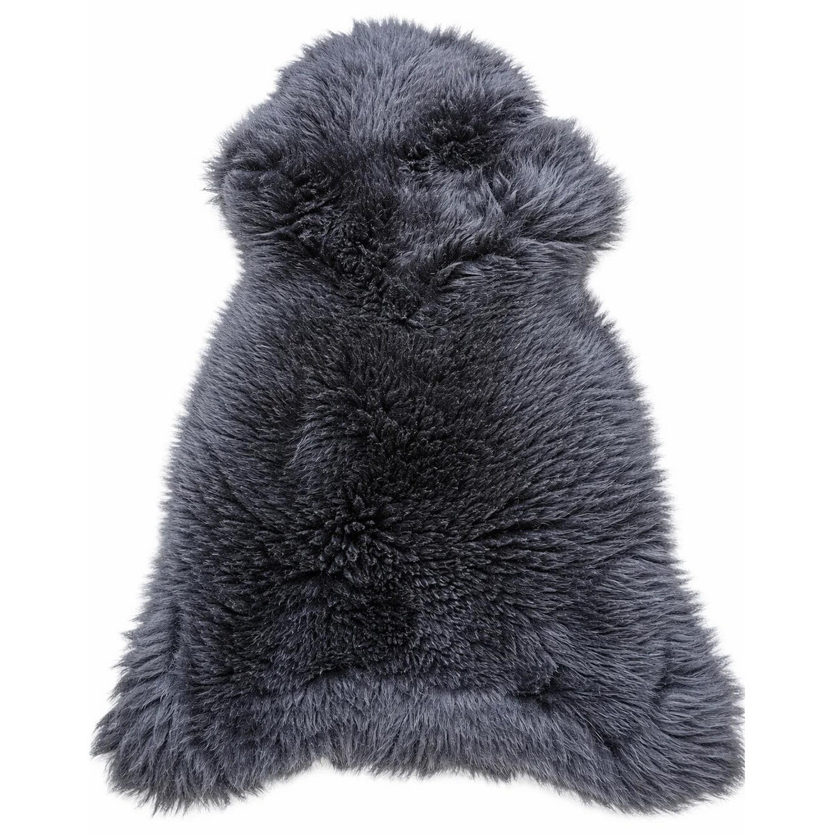 LAMMFELL Öko bunt gefärbt weich Fell Teppich Anthrazit ca. 90 cm - Schwarz, Fell (50/90cm) - Provellus