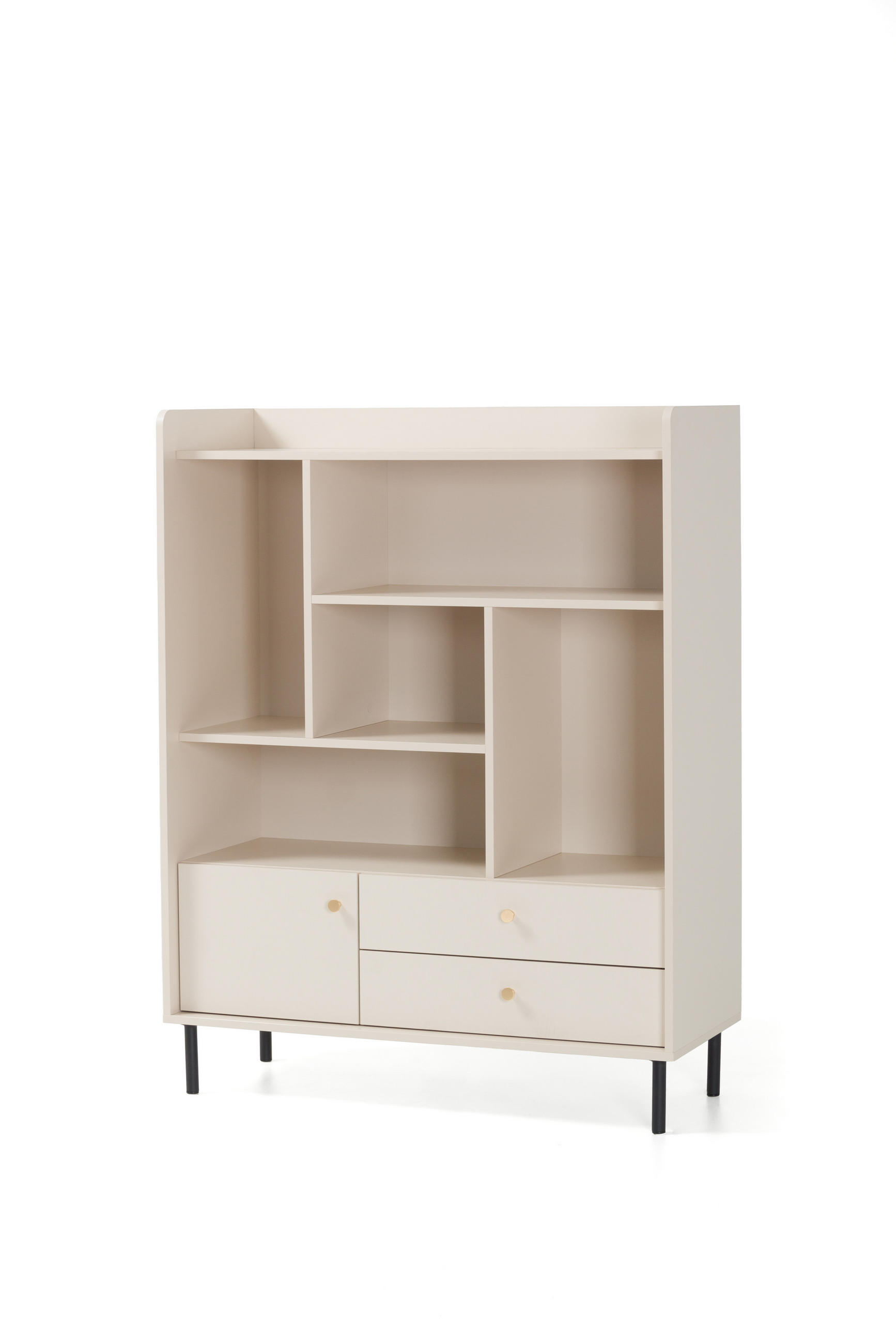 BÜCHERREGAL ASTREA 103,5x42x133 cm, Regal Beige - Beige, Holzwerkstoff (103.5/133/42cm) - MASSENO