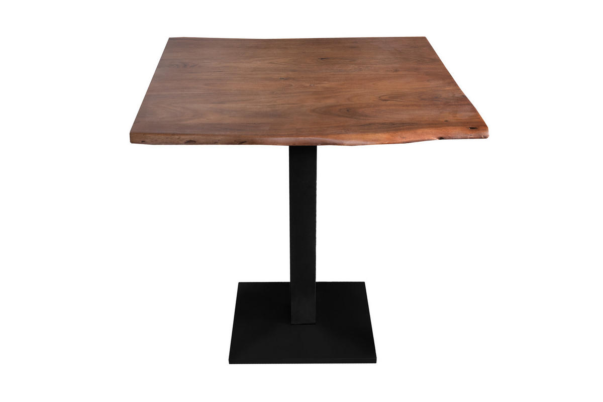 BISTROTISCH IRIS - Schwarz/Braun, Holz/Metall (80/80/75cm) - SAM