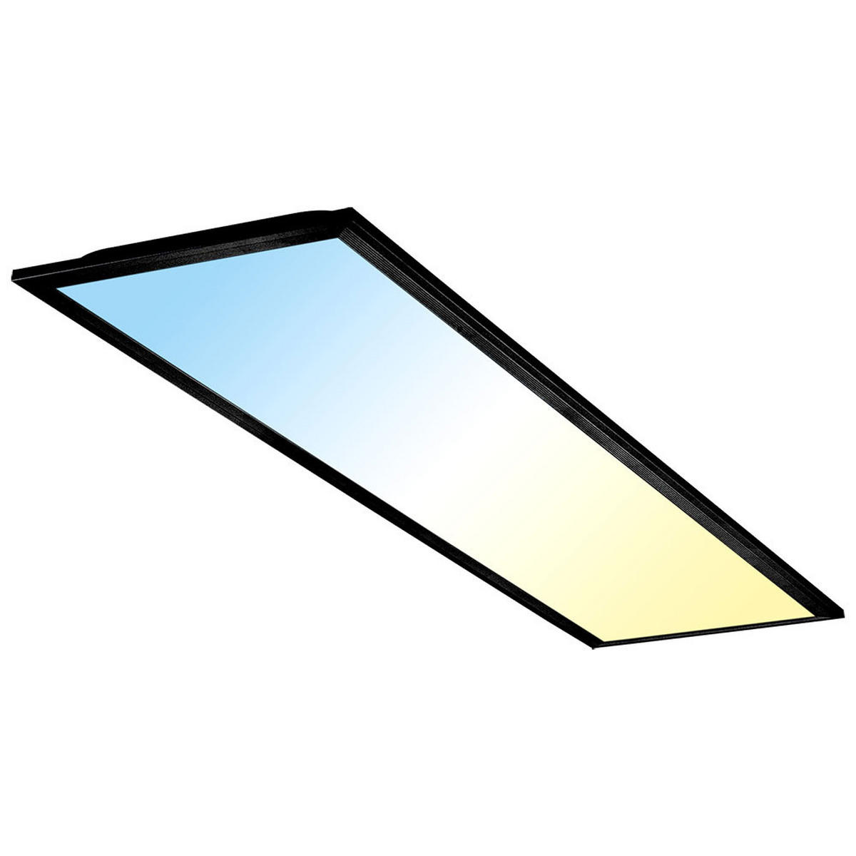 LED AUFBAU PANEL Schwarz - Schwarz, Metall (100/25/8cm) - Briloner