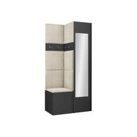 GARDEROBEN-SET Orion XXV - Creme/Graphitfarben, Holzwerkstoff/Kunststoff (82/186/46cm) - MIRJAN24