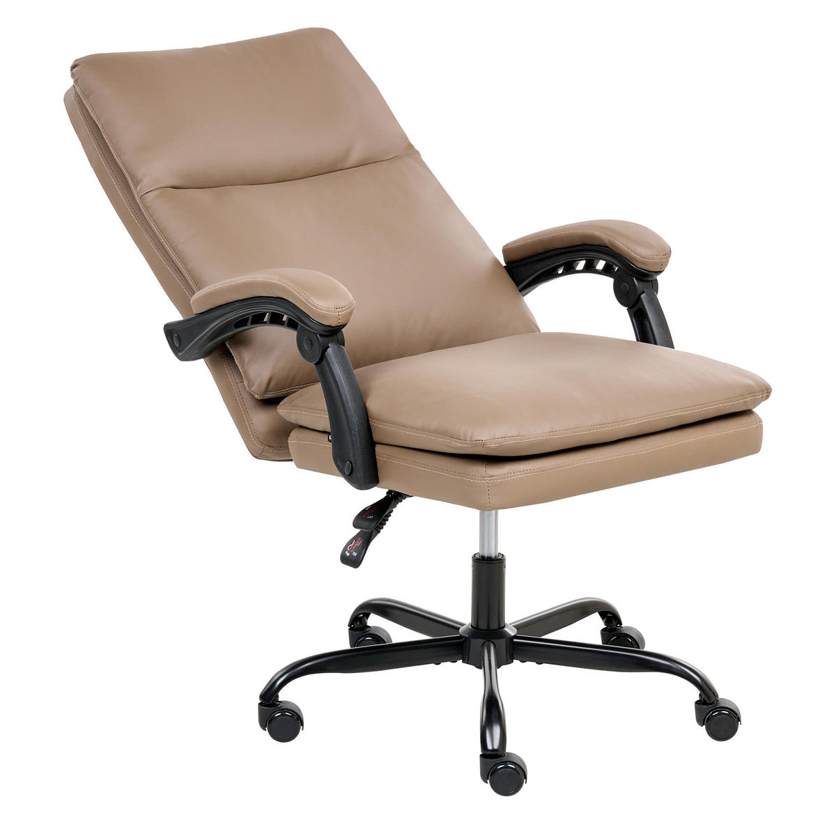 CHEFSESSEL Braun Serene - Schwarz/Braun, Kunststoff (70/105/70cm) - Beliani