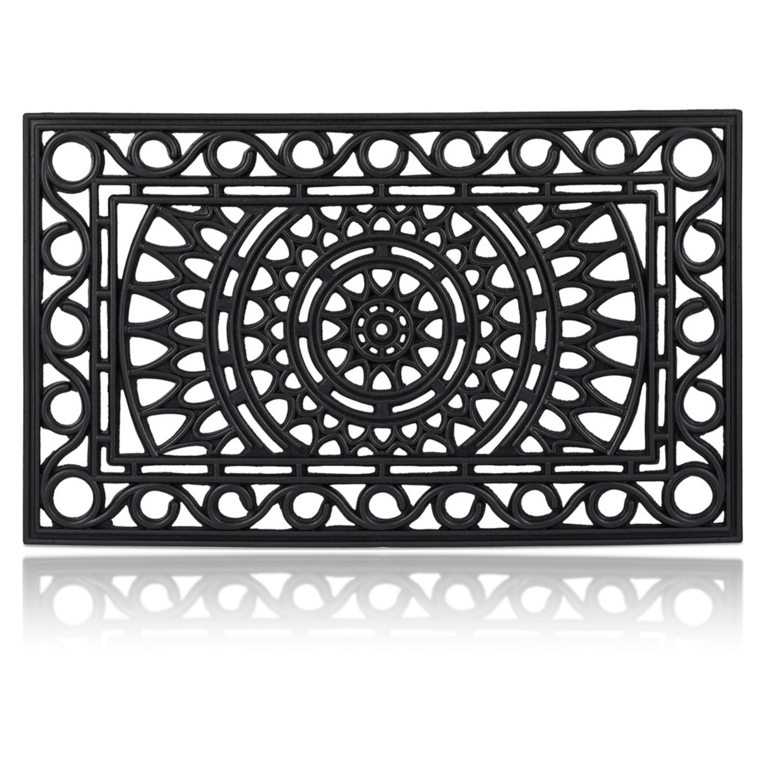 ȘTERGĂTOR Negru antiderapant 75x45 cm