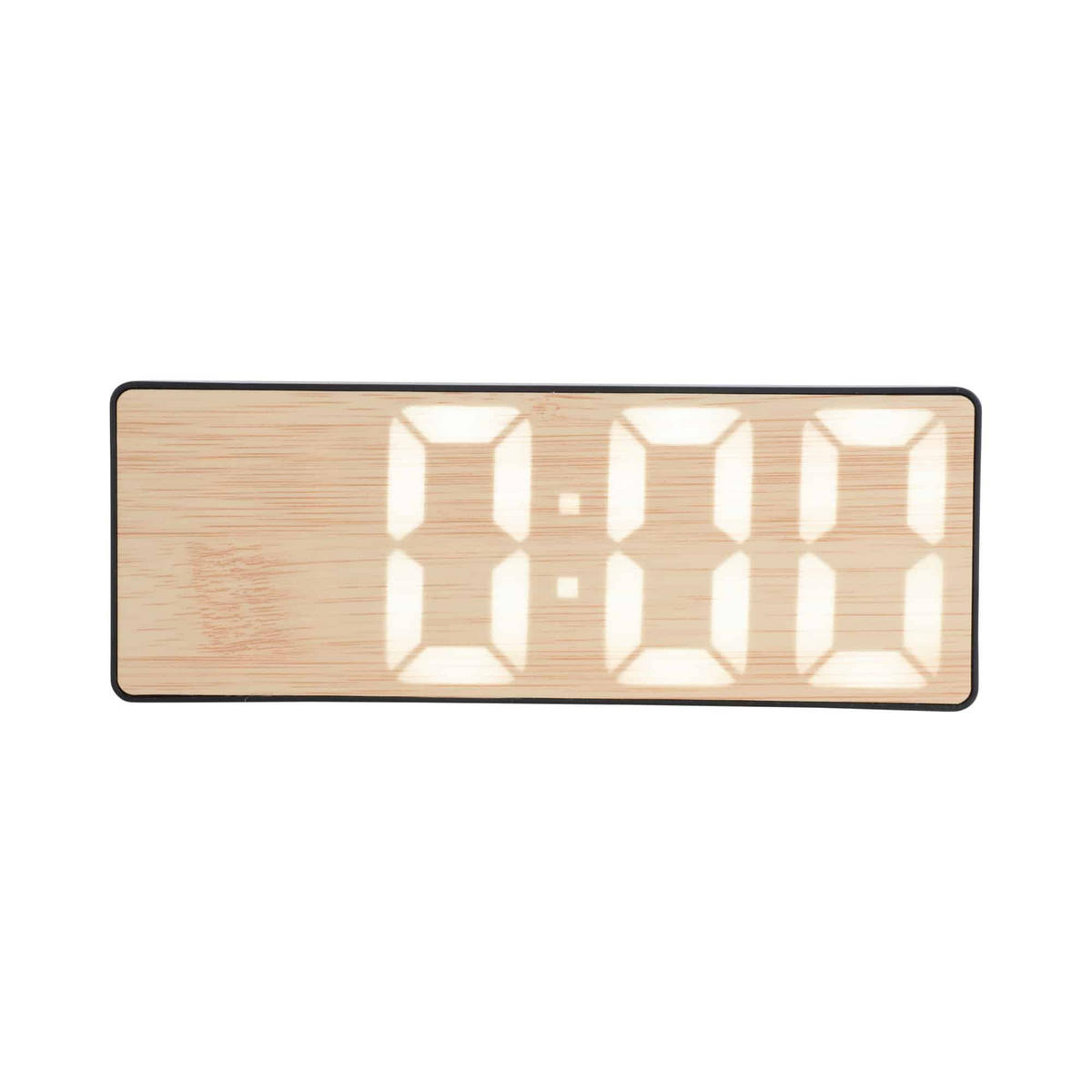WECKER Bondone Flat LED - Schwarz - 16/6 cm - Schwarz, Kunststoff (16/6/16cm) - Karlsson