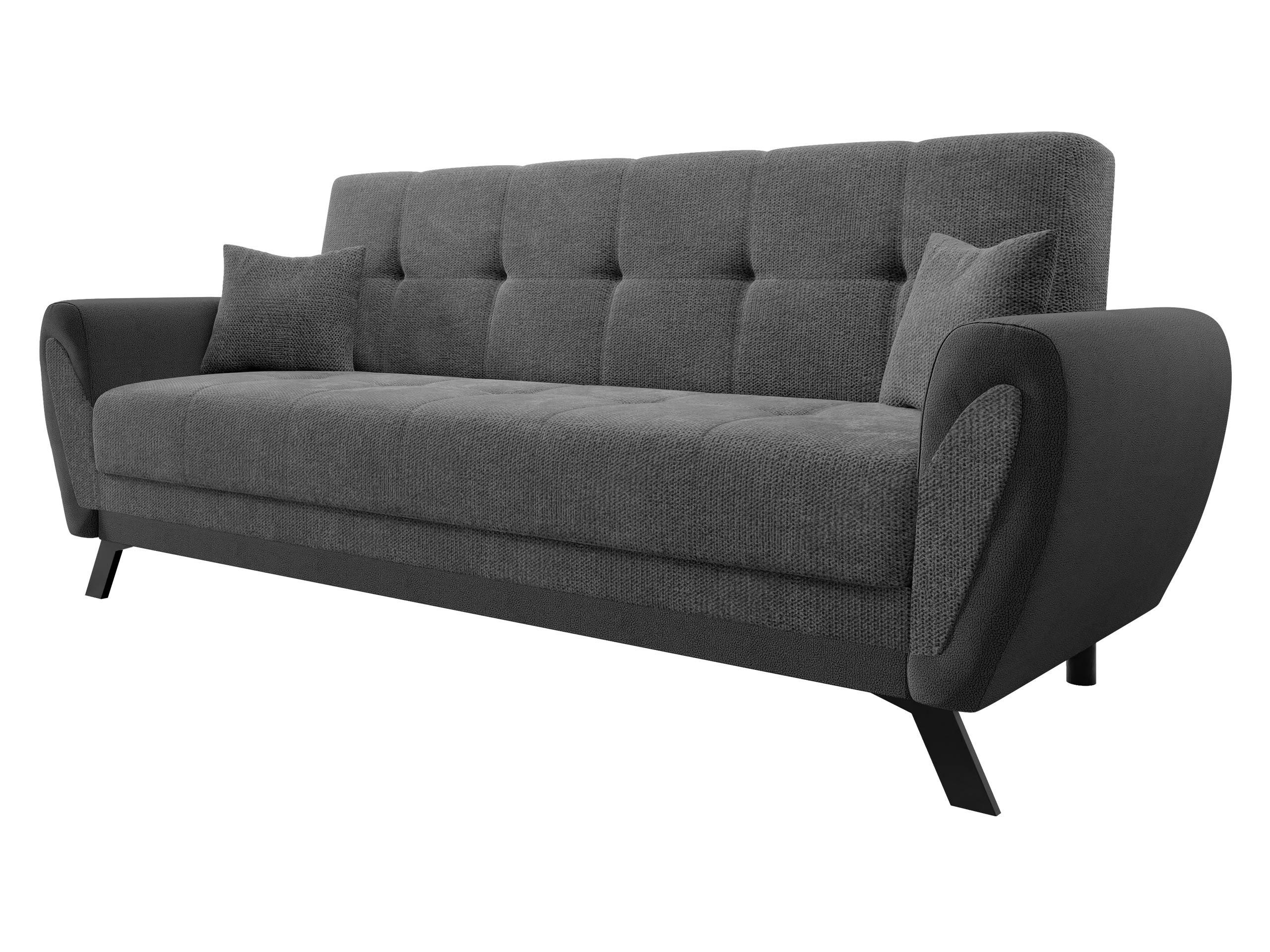 SCHLAFSOFA Kaja - Dunkelgrau/Schwarz, Holz/Textil (228/93/90cm) - MIRJAN24