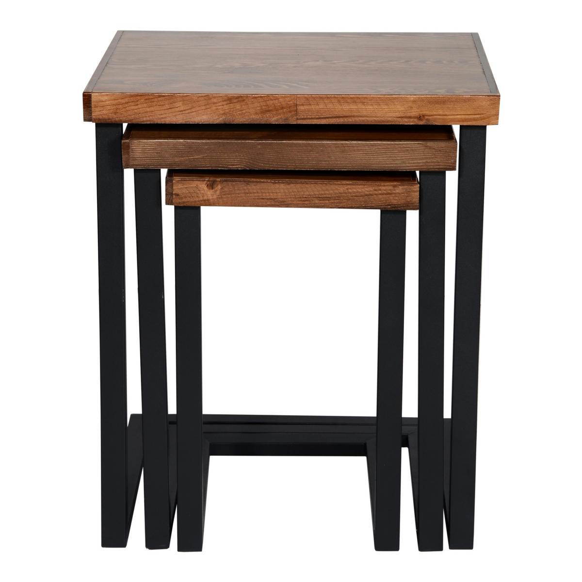 SATZTISCH Rørvig im 3er Set - Eichefarben, Holz (47/40/57cm) - [en.casa]