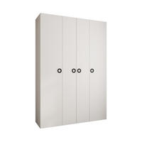 DREHTÜRENSCHRANK 245,5/170/50 4-türig - Schwarz/Weiß, Holz/Metall (170/245.5/50cm) - Abiks Möbel