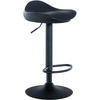 BARHOCKER Lederlook schwarz - Schwarz, Textil/Metall (39/66/40cm) - CLP