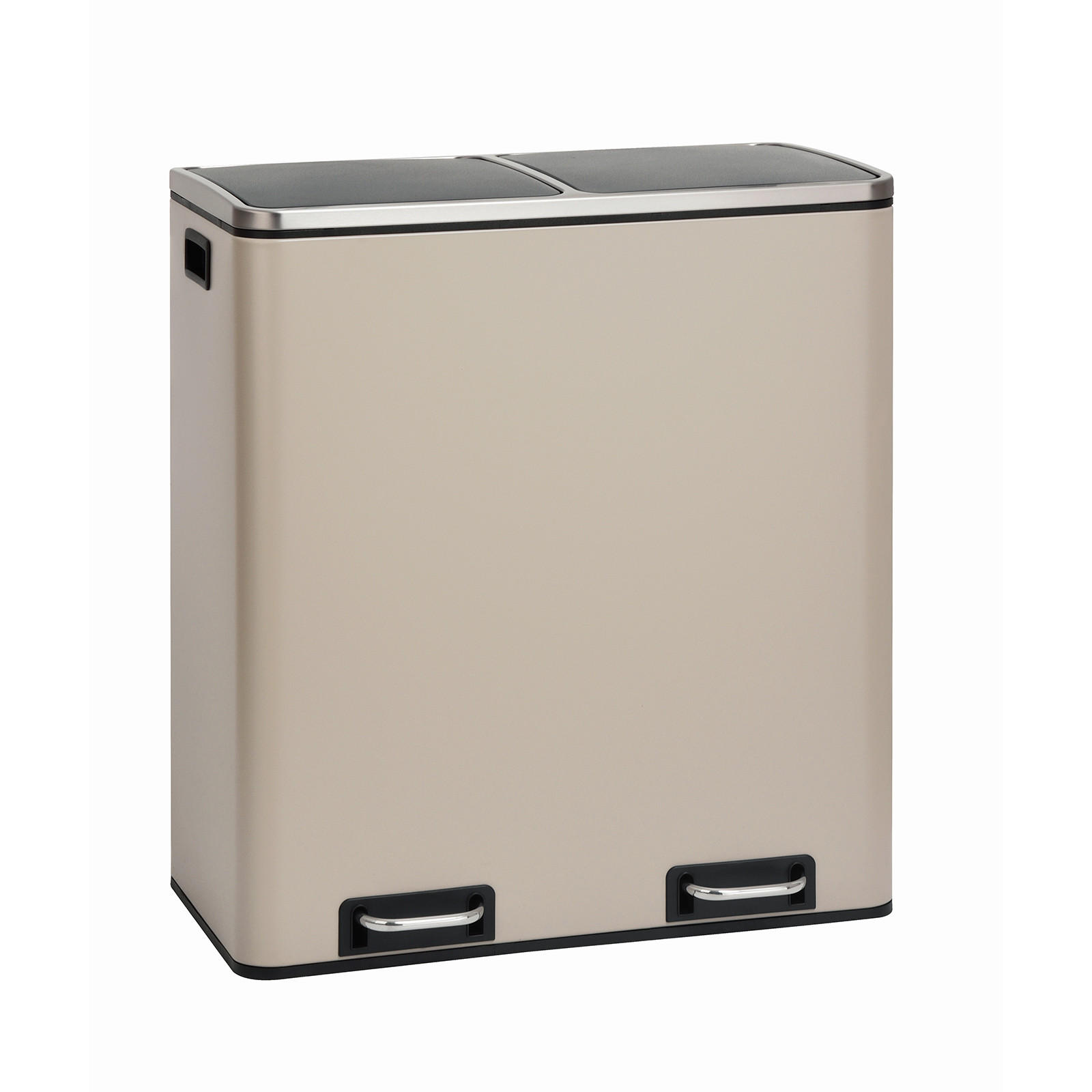 MÜLLEIMER TM2X30 - Taupe, Metall (57/65/31cm) - SVITA