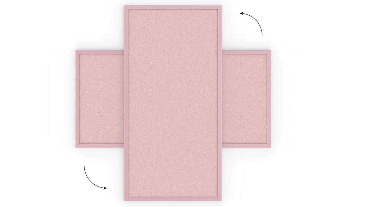 PINNWAND, Korktafel in Pink, 80x40 cm, Holzrahmen - Pink lackiert - Pink, Holz (80/40/1.5cm) - ALLboards