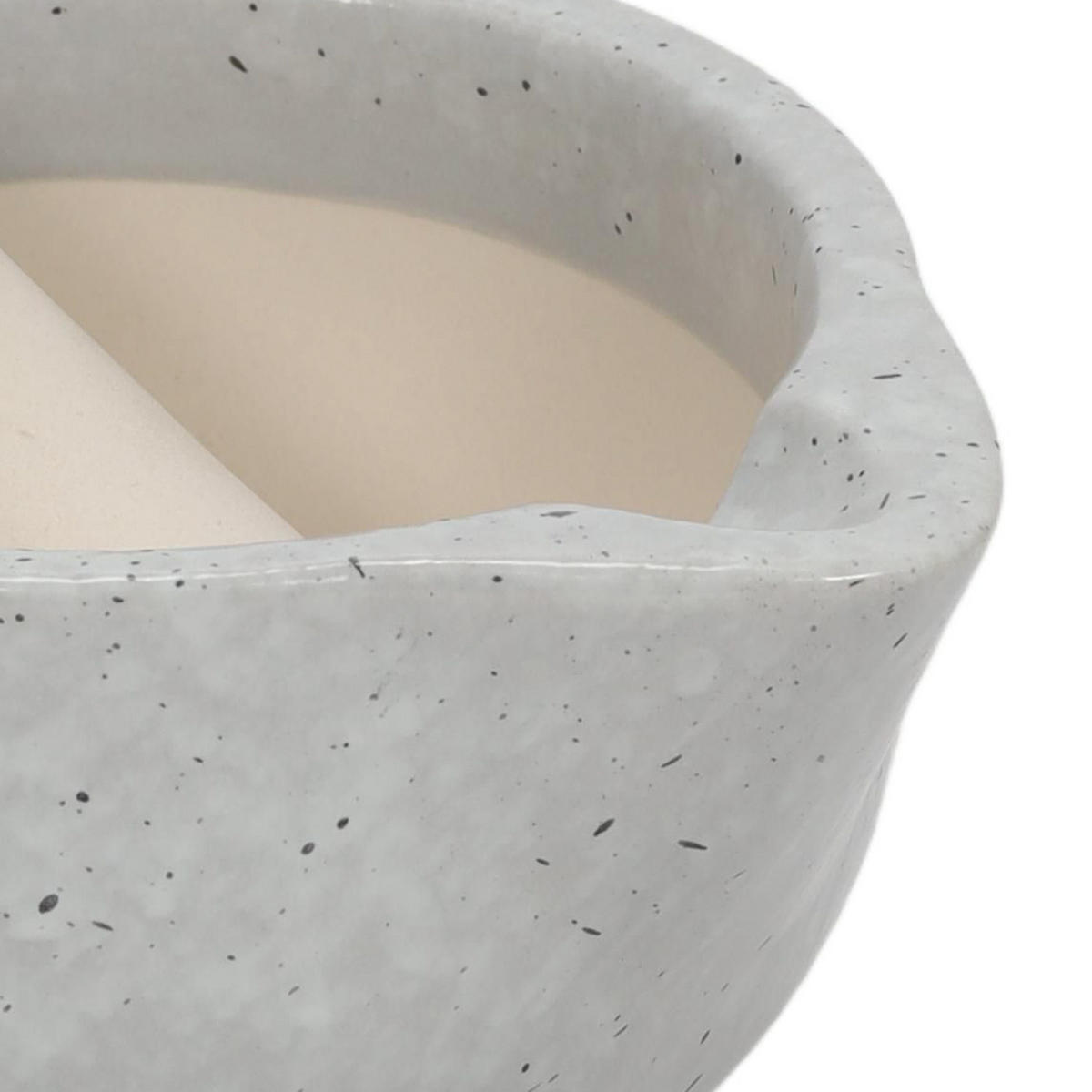 KÜCHENMÖRSER mit Stößel 11,4/11,4/10 cm - Grau, Keramik (11.4/10/11.4cm) - Excellent Houseware
