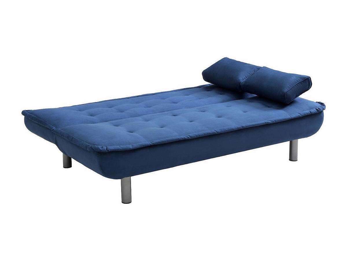 SCHLAFSOFA - 3 Personen - stoff - königsblau Mishan - Blau, Textil/Metall (190/89/96cm) - Vente-Unique