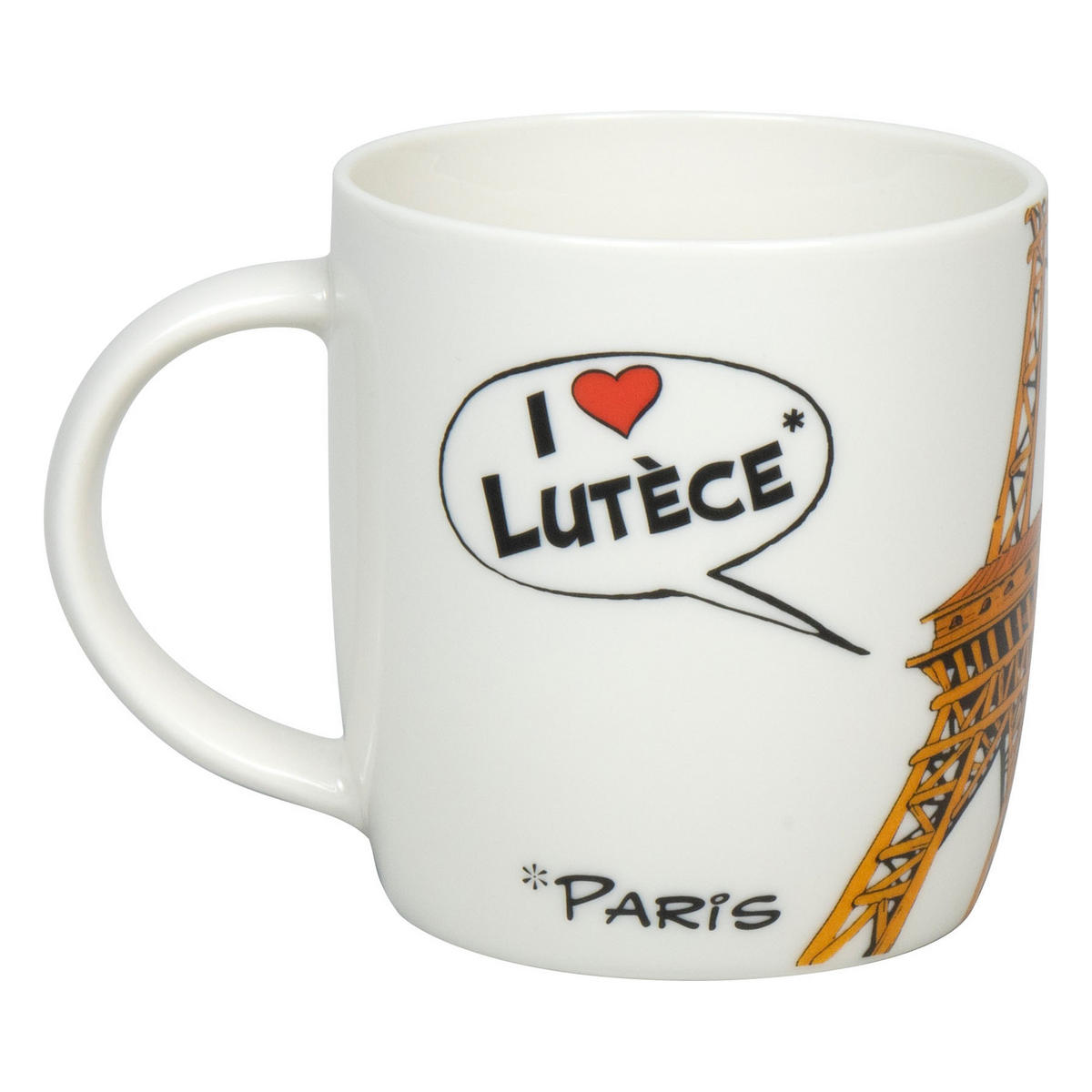 KAFFEEBECHER Je táime Paris - Naturfarben, Keramik (0.4L) - Könitz