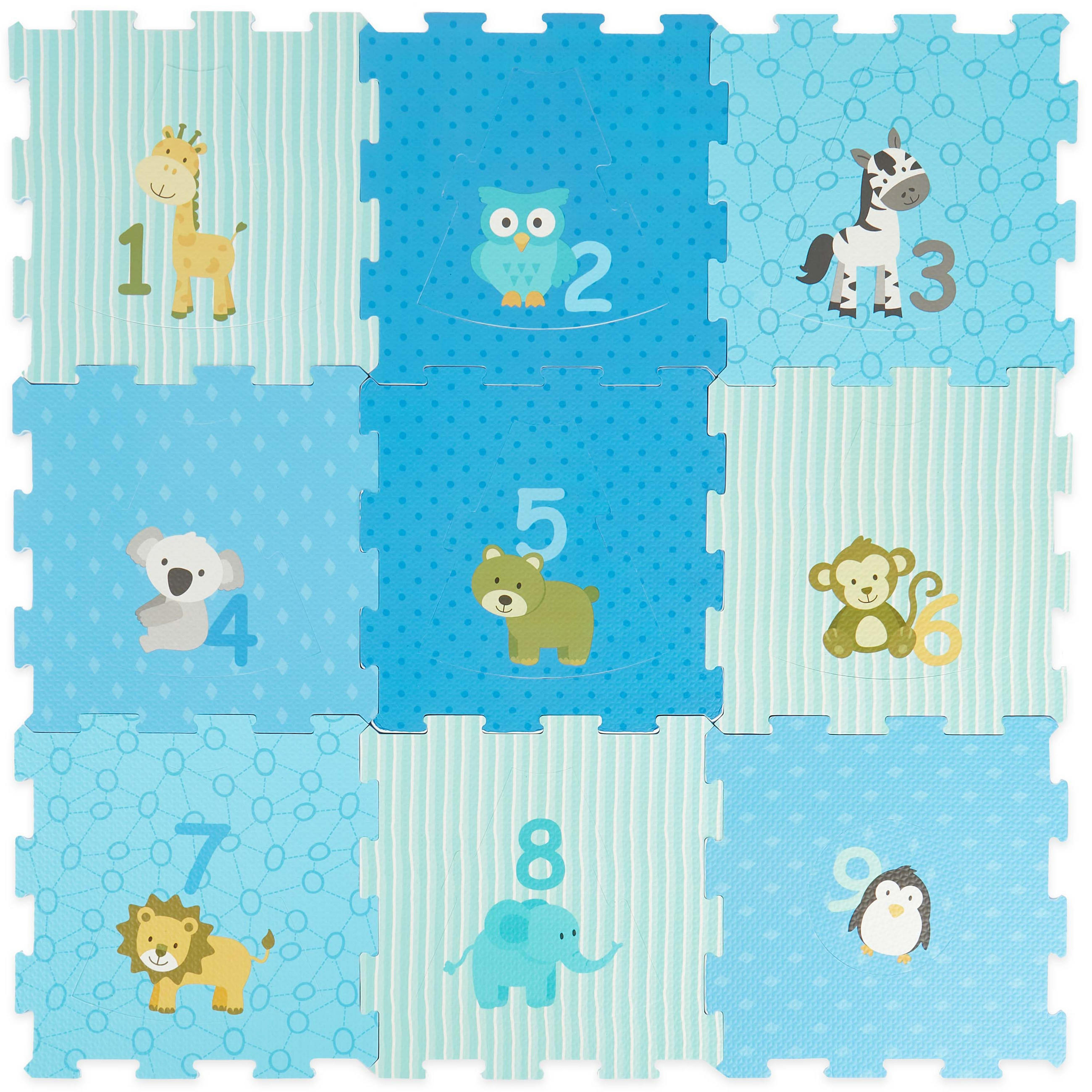 PUZZLEMATTE Tiere für Kinder - Blau, Kunststoff (30/30cm) - Bieco Spielwaren