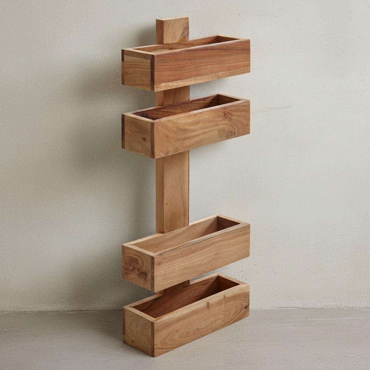 ZEITUNGSSTÄNDER NAKO Massivholz Klassisch Handgefertigt, Beige 30x10x72 cm - Beige, Holz (30/72/10cm) - KADIMA DESIGN