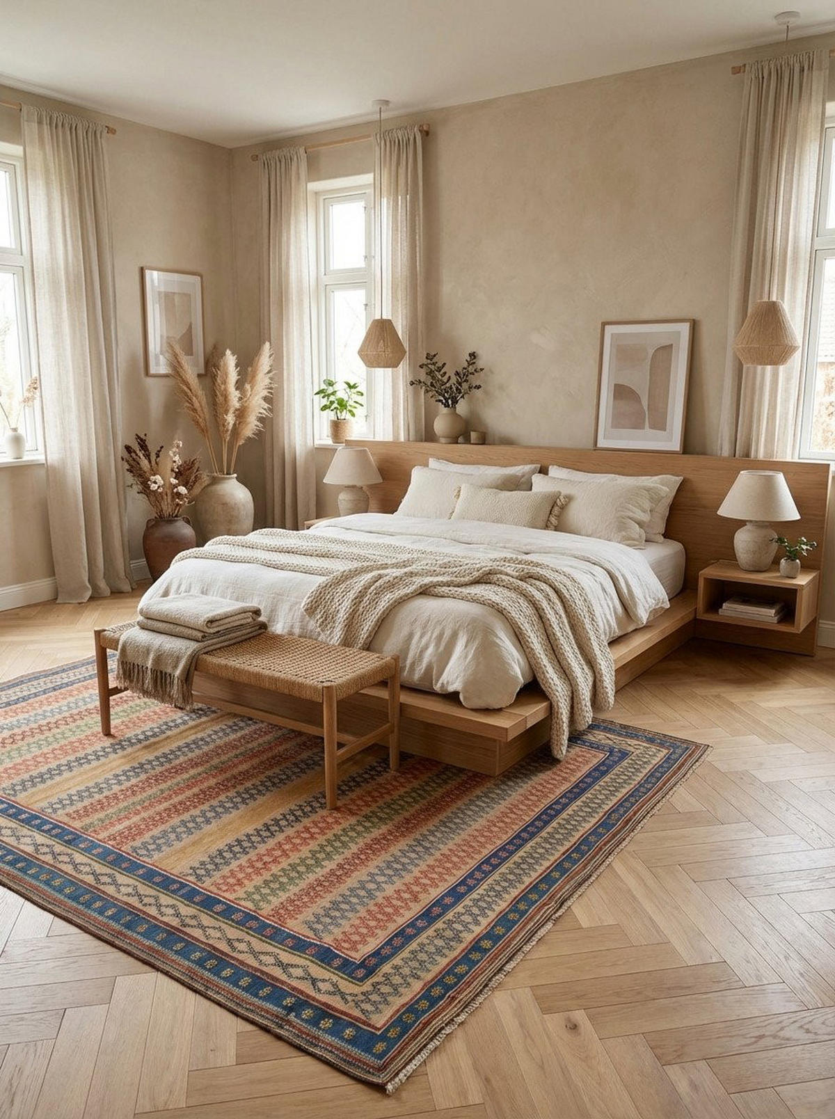 HANDWEBTEPPICH Sumak Afshar Beige 288/242 cm Schurwolle - Beige, Textil (242/288cm) - Looma