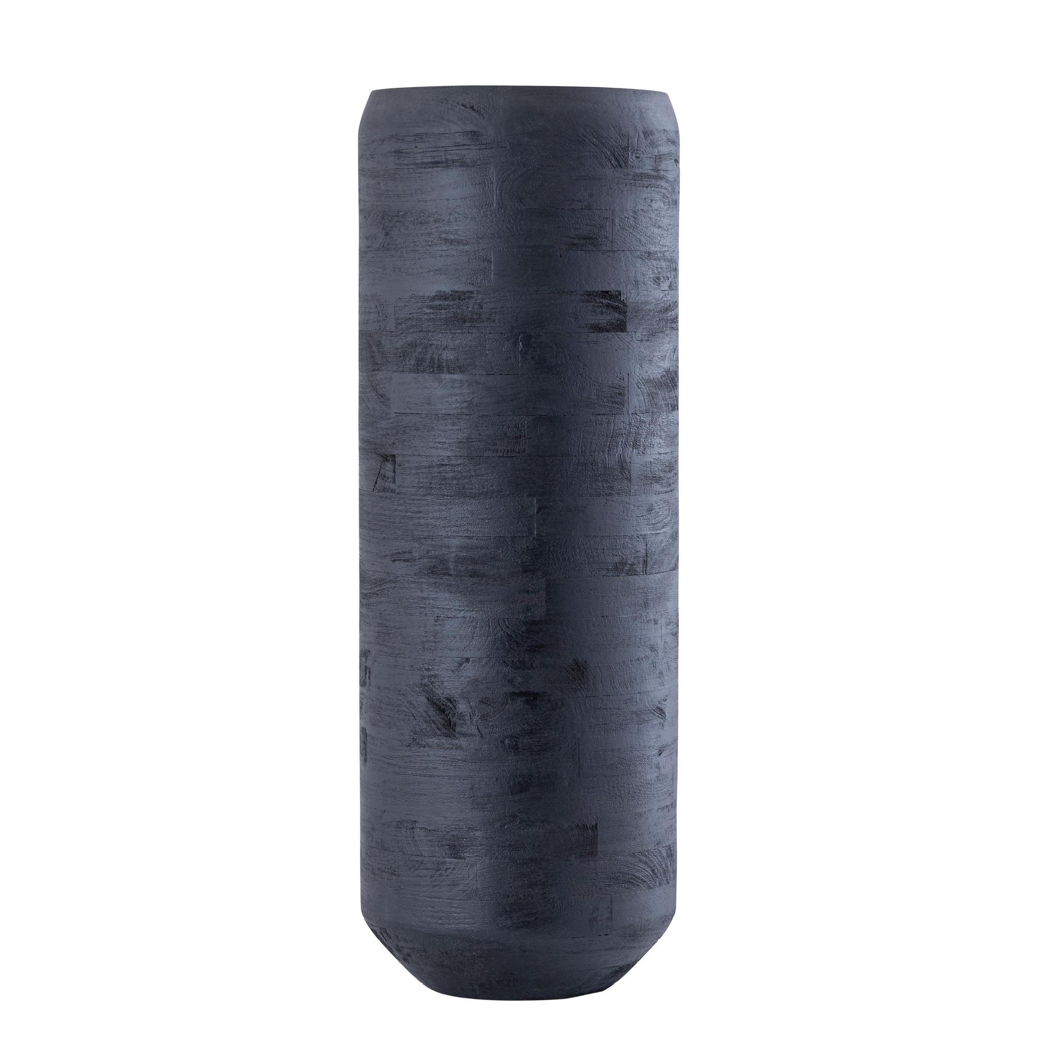 TOPF Gerd Schwarz 30/30/84cm - Schwarz, Holz (84cm) - PTMD Collection