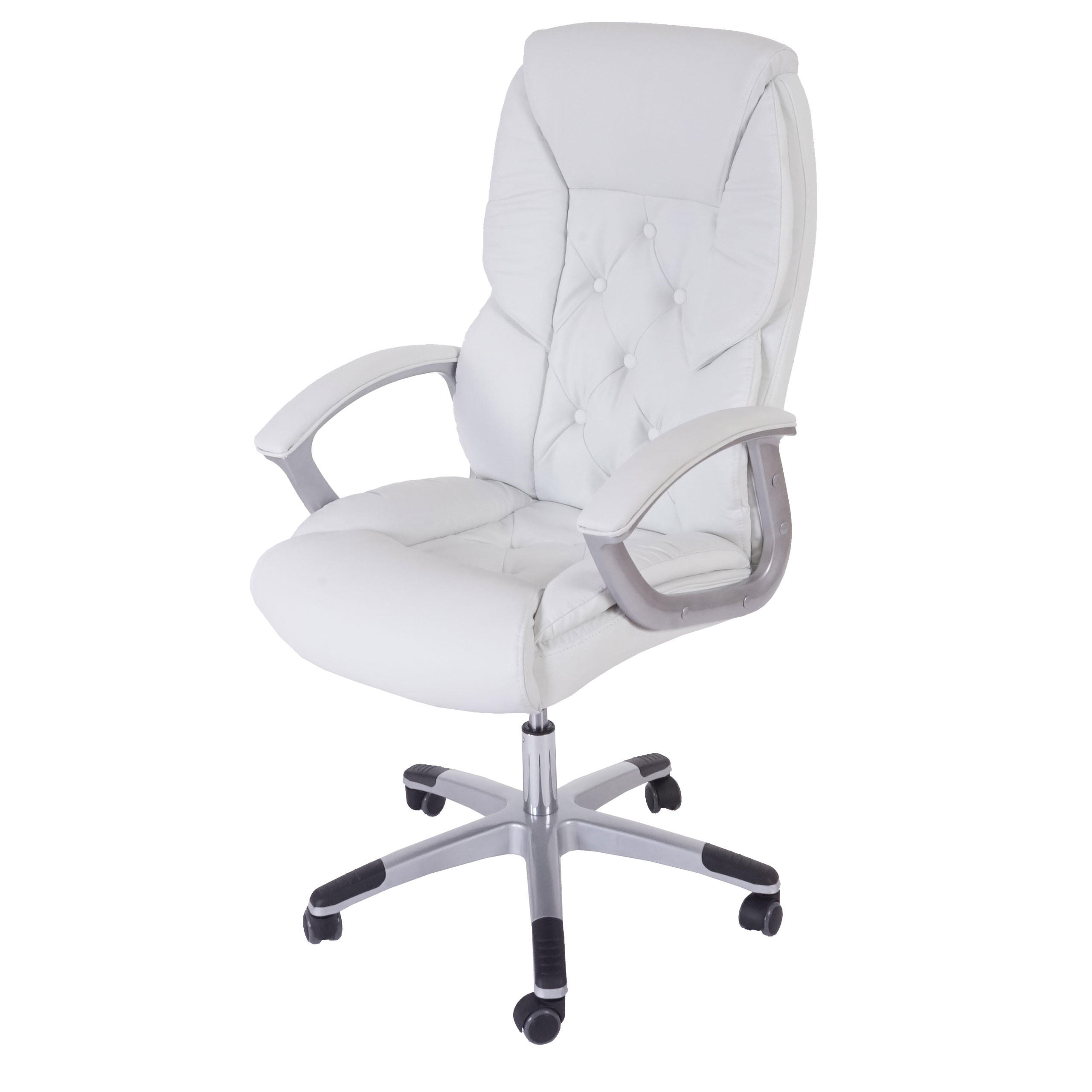 PROFI-BÜROSTUHL XXL Weiß - Weiß, Textil (68/125/77cm) - MCW