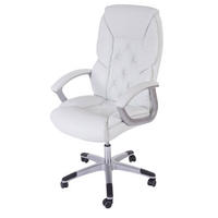 PROFI-BÜROSTUHL XXL Weiß - Weiß, Textil (68/125/77cm) - MCW