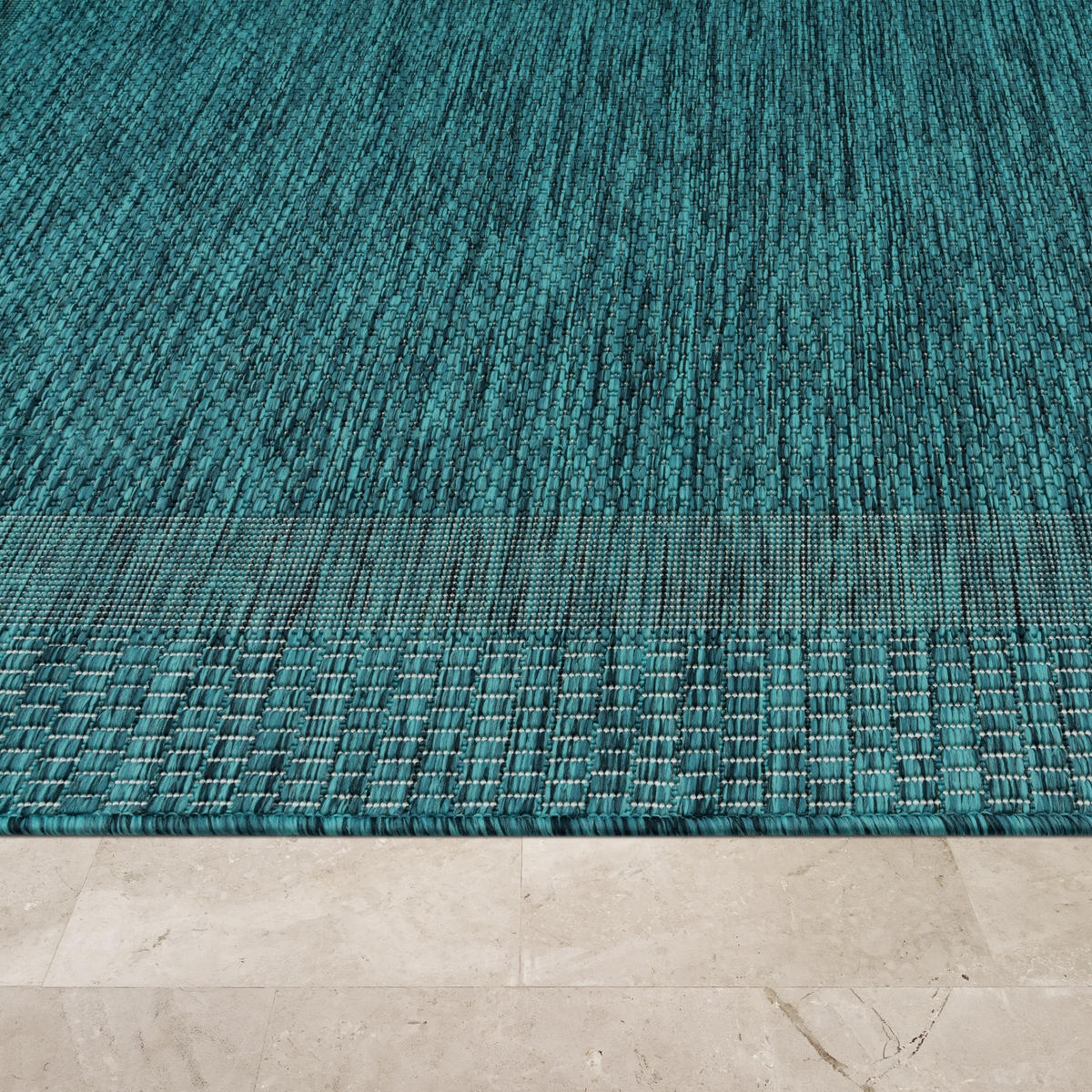 OUTDOORTEPPICH 120/120 cm Roma 272 - Türkis, Textil (120/120cm) - Paco Home