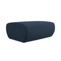 POUF Chenille Stoff Blau - Blau/Schwarz, Kunststoff/Textil (102/40/62cm) - LaMiaSofa