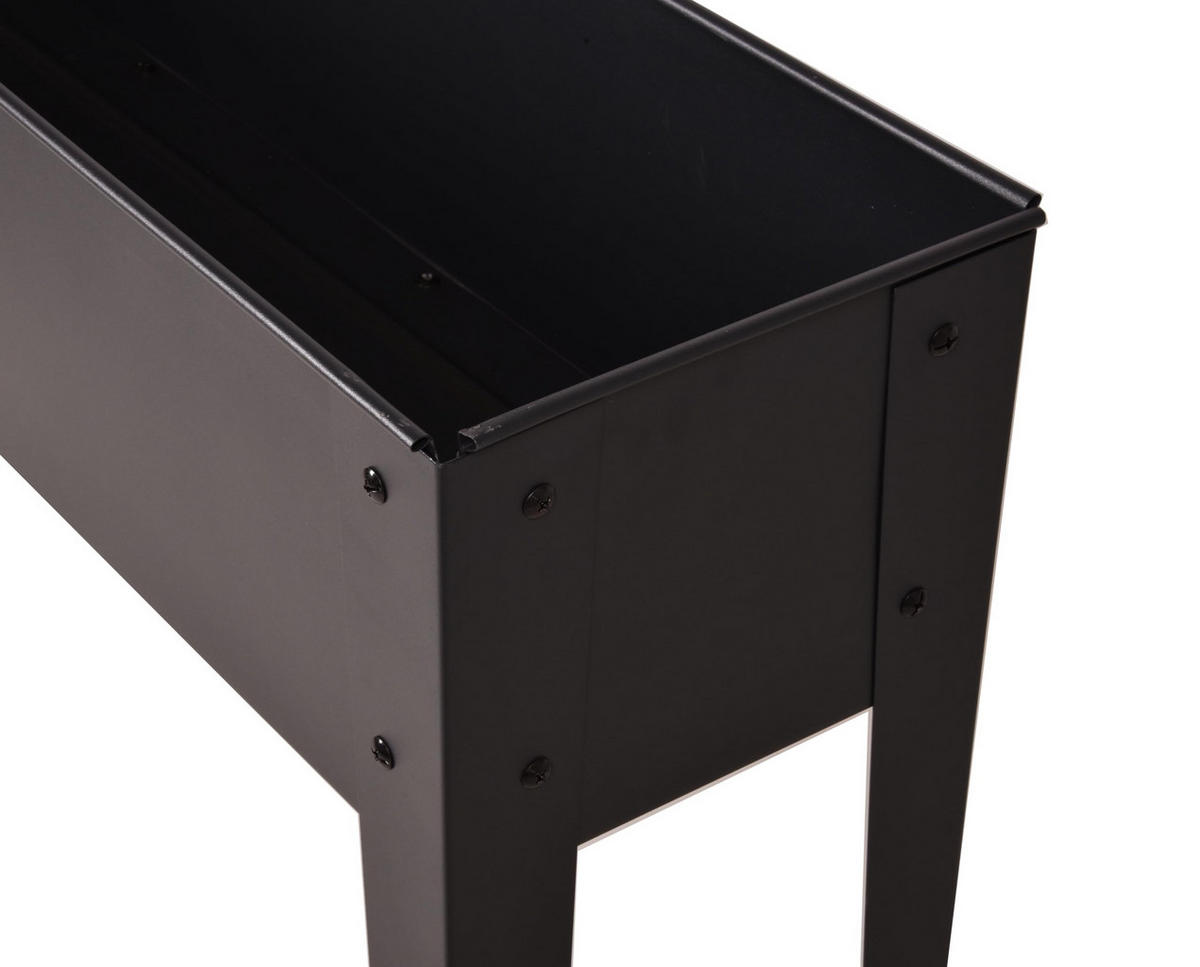 HOCHBEET Bari Anthrazit Stahl Metall-Hochbeet für Garten - Anthrazit, Metall (26.5/80/102cm) - DELUKE