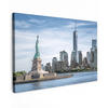 LEINWANDBILD New York - Freiheitsstatue - Wasser 30x20 cm - Hellblau, Textil (30/20cm) - MuchoWow