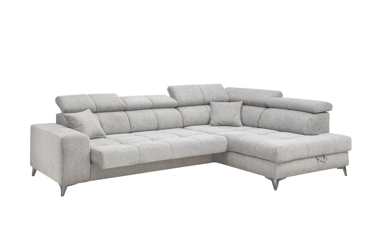 ECKSOFA mit elektrischer Wallaway-Funktion und vielseitigen Anpassungsmöglichkeiten - Taupe, Textil (198/282cm) - ed exciting design