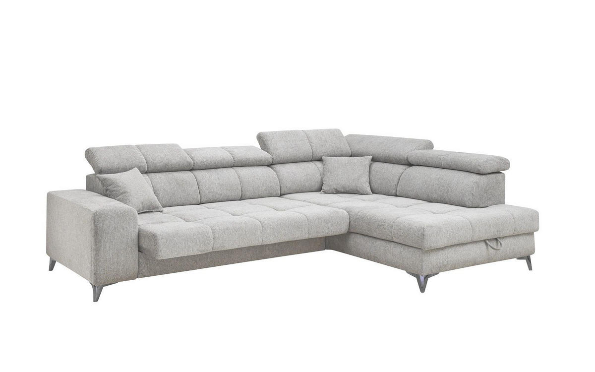 ECKSOFA mit elektrischer Wallaway-Funktion und vielseitigen Anpassungsmöglichkeiten - Taupe, Textil (198/282cm) - ed exciting design