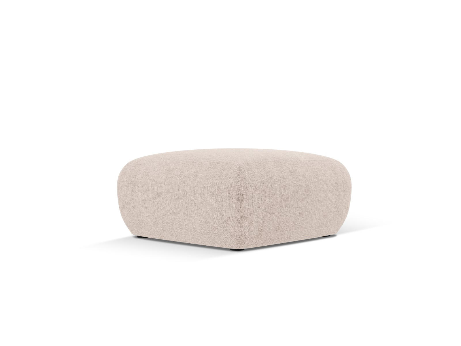POUF Molino aus Chenille-Stoff beige - Beige, Textil (75/36/75cm) - Micadoni