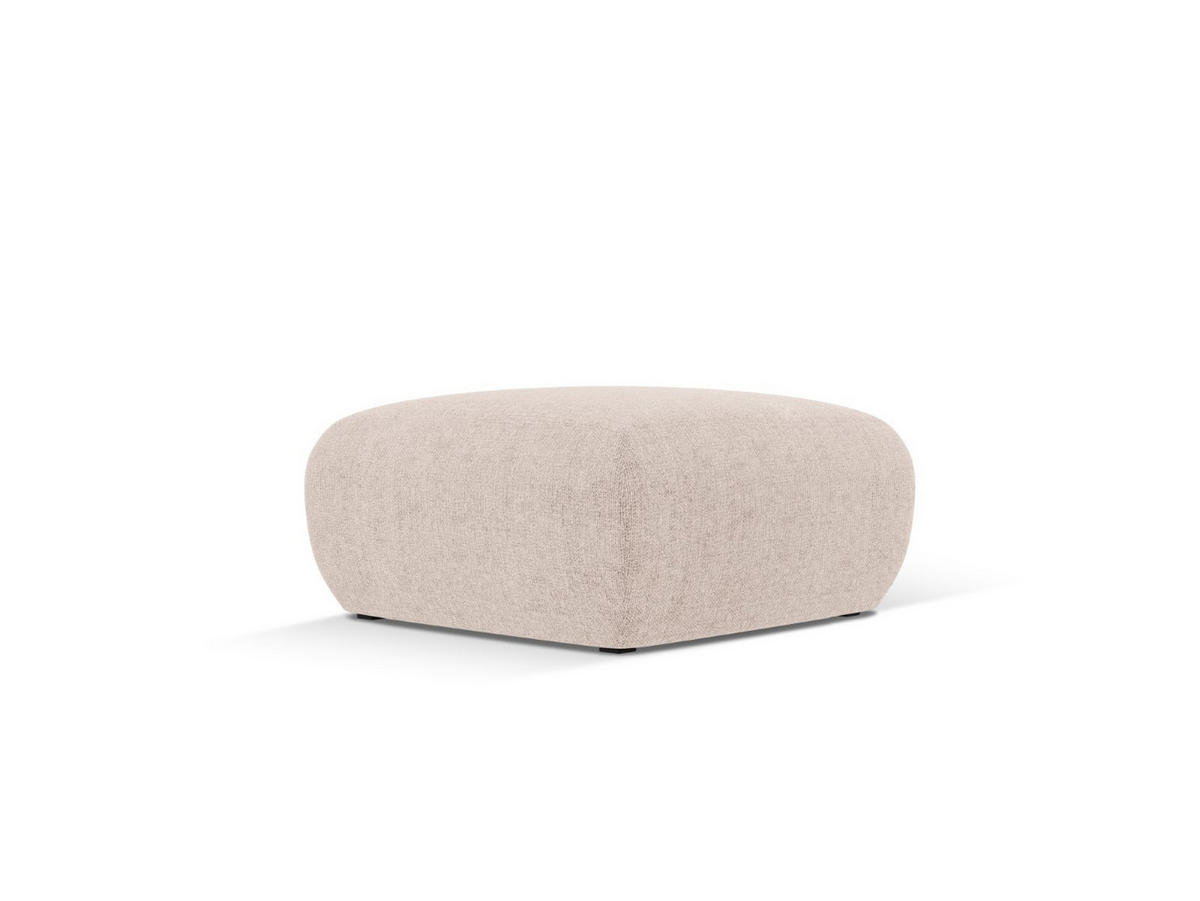 POUF Molino aus Chenille-Stoff beige - Beige, Textil (75/36/75cm) - Micadoni