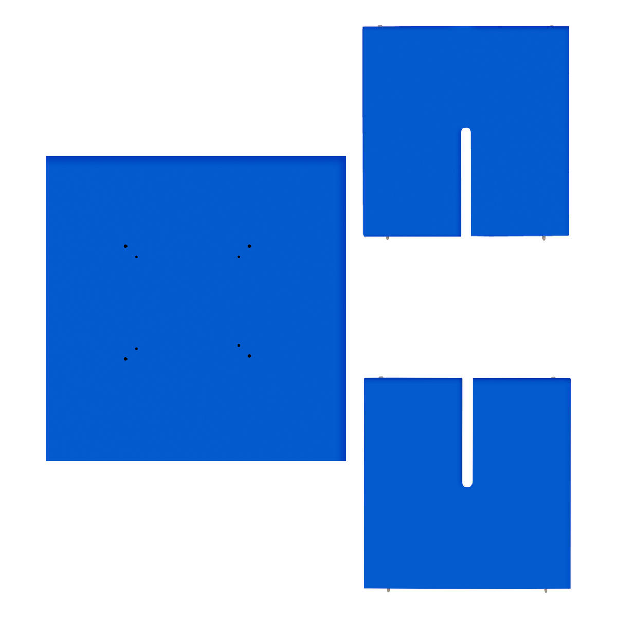 ESSTISCH Quadratischer mit laminiertem , 100/100 cm,Blau - Blau, Holzwerkstoff (100/100/75cm) - RNT By Really Nice Things
